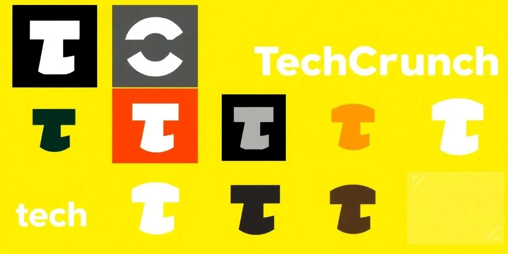 TechCrunch logo evolution collage