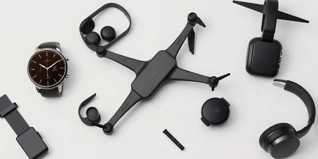 Sleek gadgets for men in a modern setting.