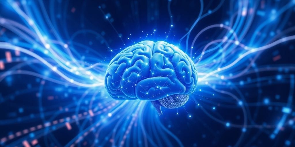 GPT-5 AI brain glowing.